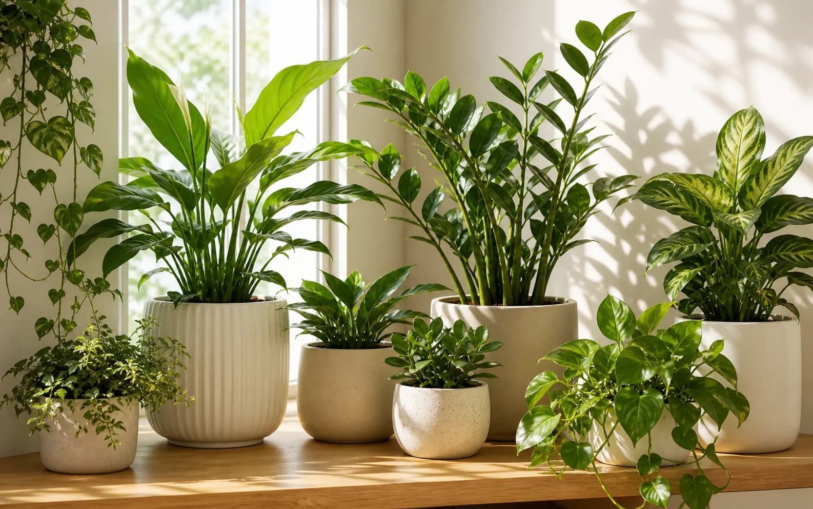 A thriving indoor garden cared for with Arviron