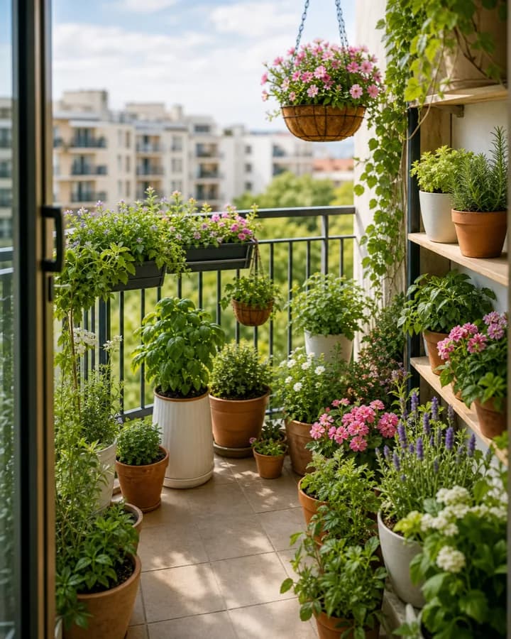 A balcony garden